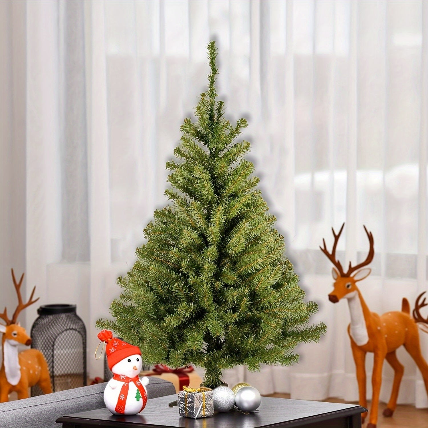 Christmas Green Flocking Artificial Cedar Tree for Home Decor