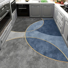 Geometric Abstract Area Rug with Anti Slip Backing