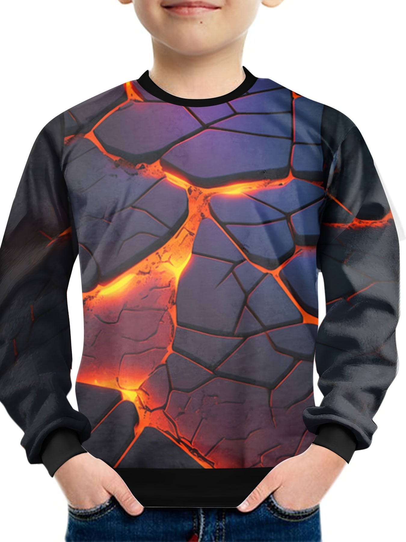 Teens 3D Print Sweatshirt Kids Casual Pullover Street Wear Clothes