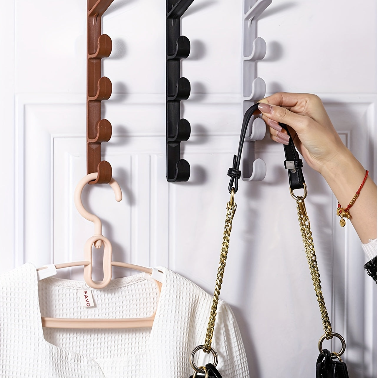 2pcs Clothes Hanger Coat Hook Door Back Hook Hanging Clothes Hanger