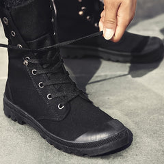 Men's Canvas Lightweight Solid Boots