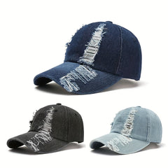 Men's Ripped Cowboy Baseball Cap Sun Hat