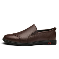 Men Leather Loafer Shoes Slip On Lightweight Dress Shoes Durable