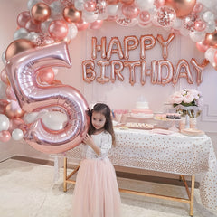 Rose Golden Balloon Garland Decoration Set for Women