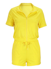 2pcs Casual Sports Suits Short Sleeve Shirts & Shorts Women's Activewear