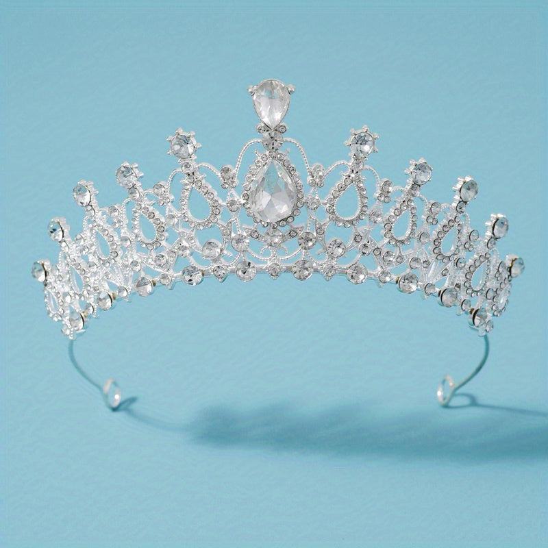 Bridal Rhinestone Silver Headband Crown Crystal Tiara