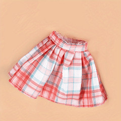 1pc Plaid Pleated Skirt Student Uniform Short Skirts Doll Clothes For 1 6 Doll