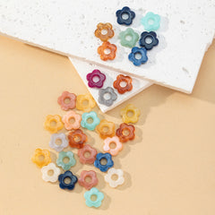 30pcs Acrylic Mix Color Flower Beads DIY Necklace Bracelet Material