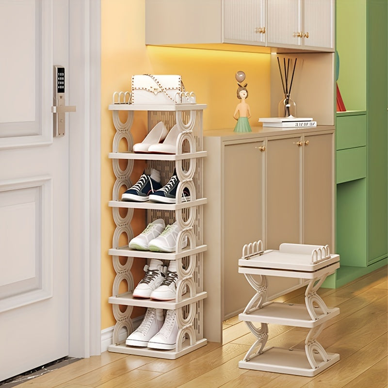 Folding Shoe Rack Space-Saving Storage Rack