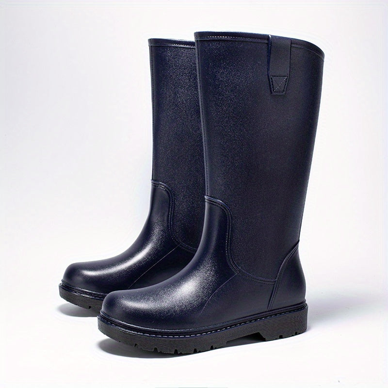 Men's Waterproof High Top Rain Boots for Outdoor Fishing