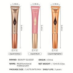 4-In-1 Makeup Pen: Shimmer, Glitter, Brightening, Contouring