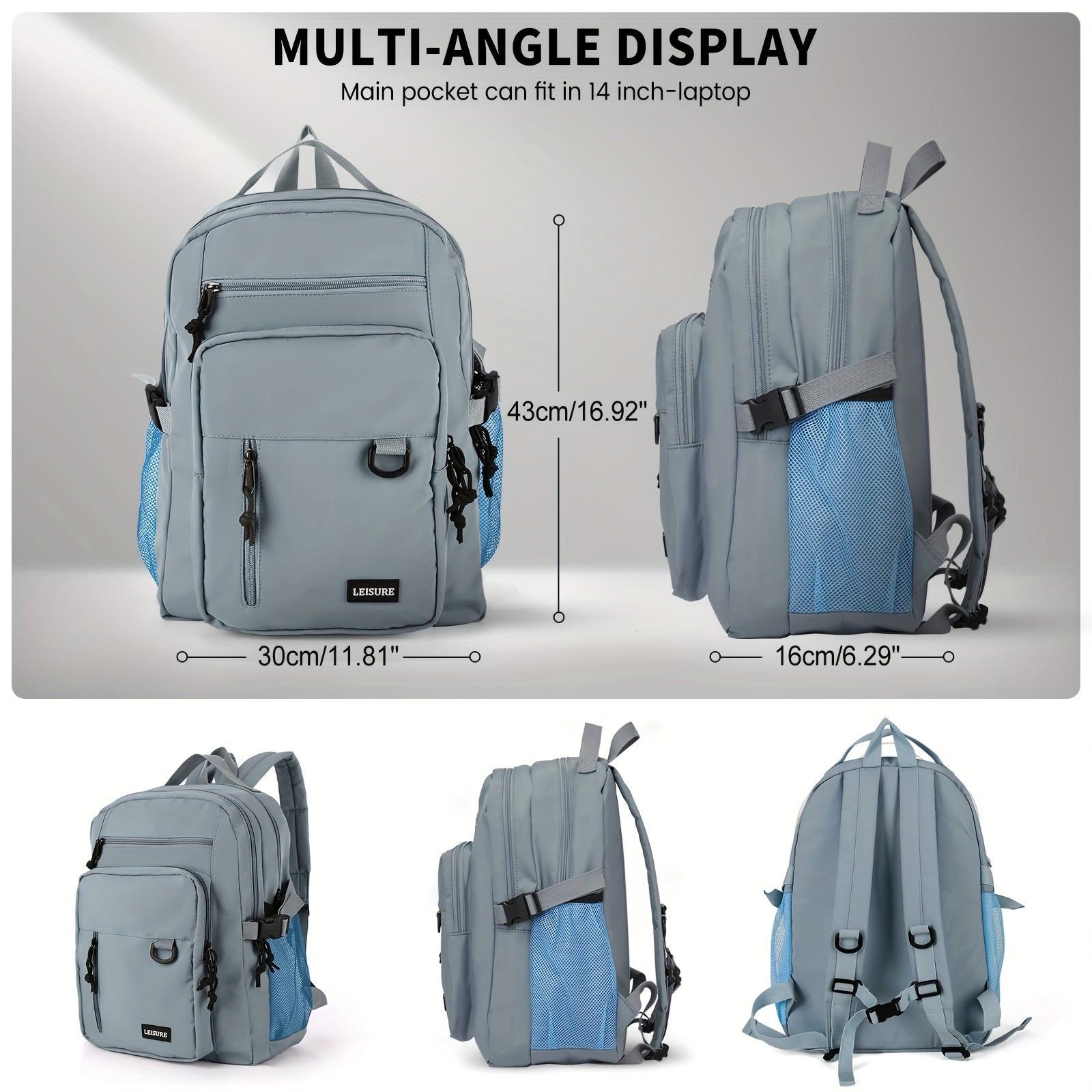 Large Capacity Preppy Backpack for Students Teens Girls