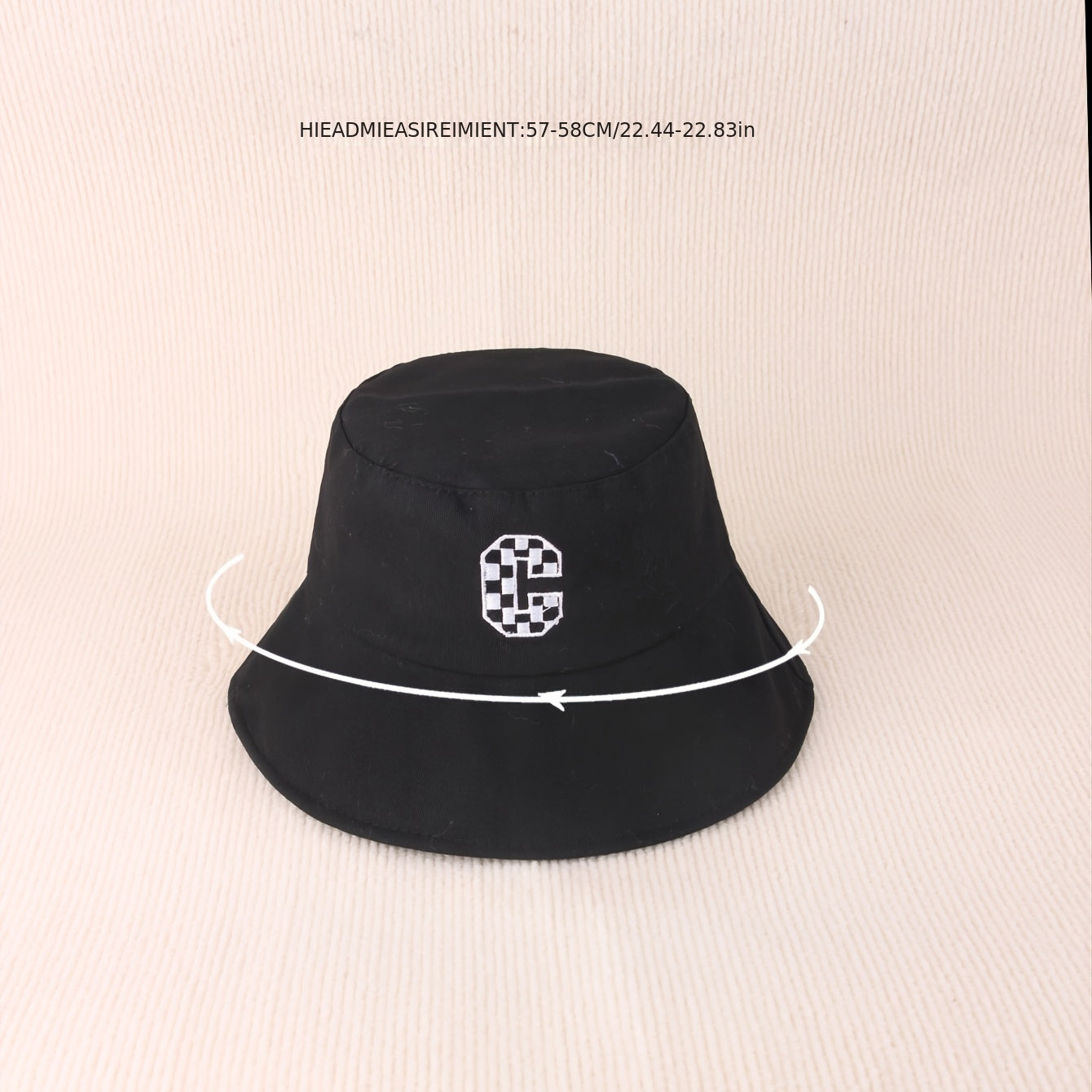 C Embroidered Bucket Hat Unisex Fisherman Hat Outdoor Casual Style