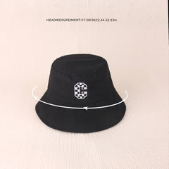 C Embroidered Bucket Hat Unisex Fisherman Hat Outdoor Casual Style
