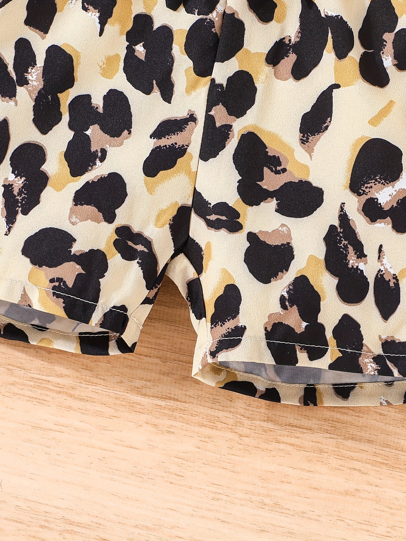 Baby Girls Leopard Suspender Romper Jumpsuit for Summer