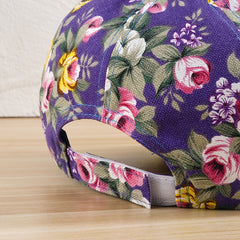 Women's Flower Baseball Cap Adjustable Cap Outdoor Casual Style Hat