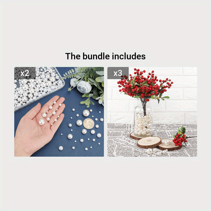 400pcs Craft Pearls Without Holes Vase Filling Beads