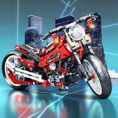 Sports Motorcycle Building Blocks Set Functional Suspension ABS Plastic