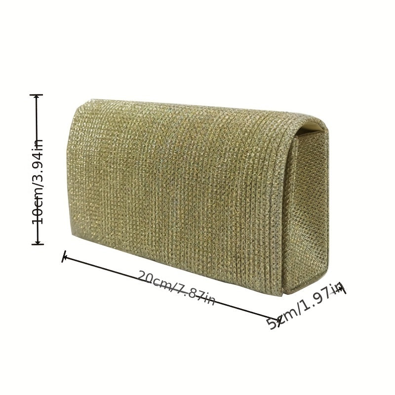 Elegant Chain Bag for Evening Party with Button Flap