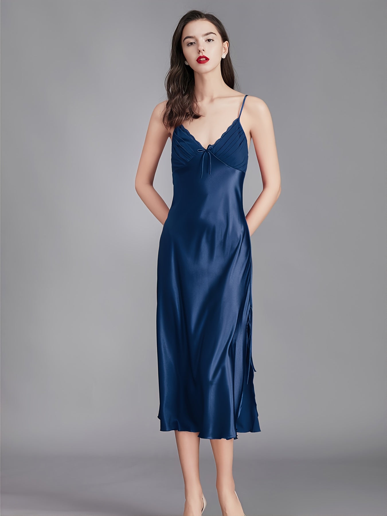 Satin Cami Night Dress - Women's Sleepwear