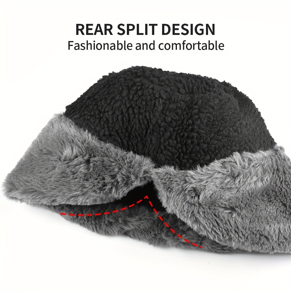 Winter Plush Brim Hat Thickened Warm Keeping Hat Coldproof & Windproof