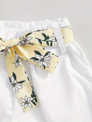 Girls Flower Cami Top & Shorts Set for Summer Beach Party
