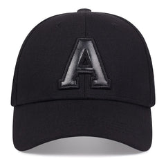 PU Leather A Patch Baseball Cap Unisex Hip Hop Solid Dad Hat