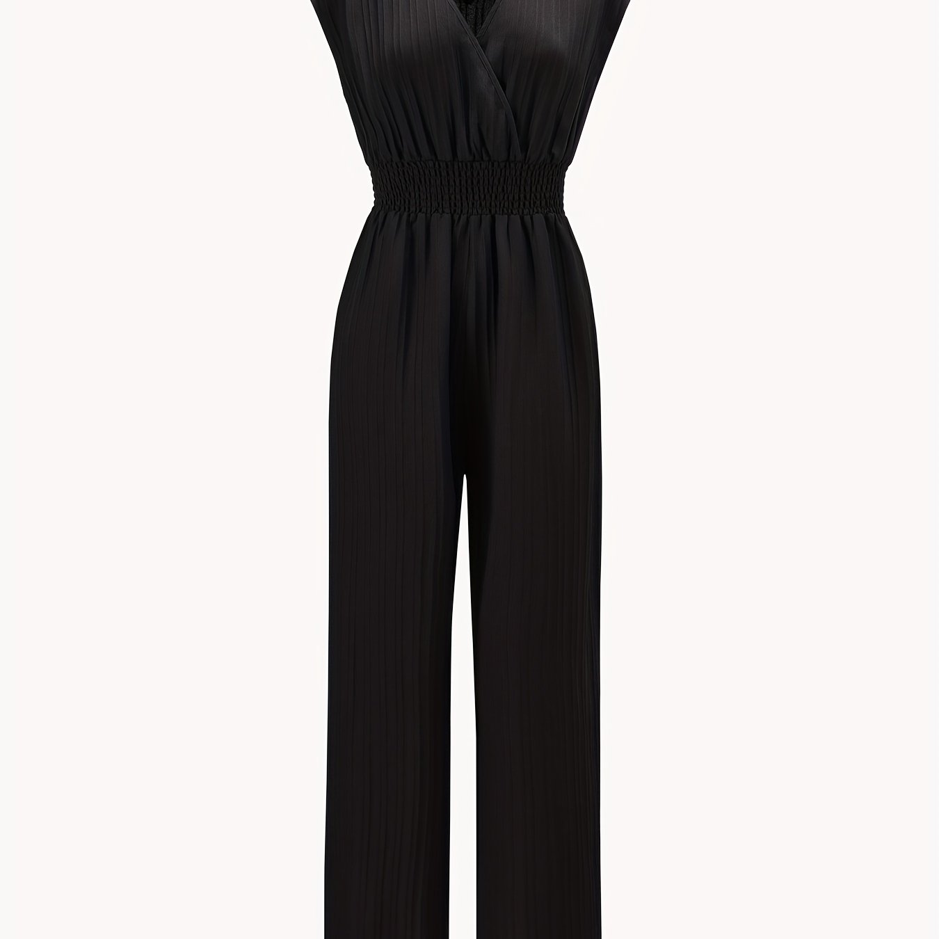 Casual Surplice Neck Jumpsuit Wide Leg Cap Sleeve Summer Spring