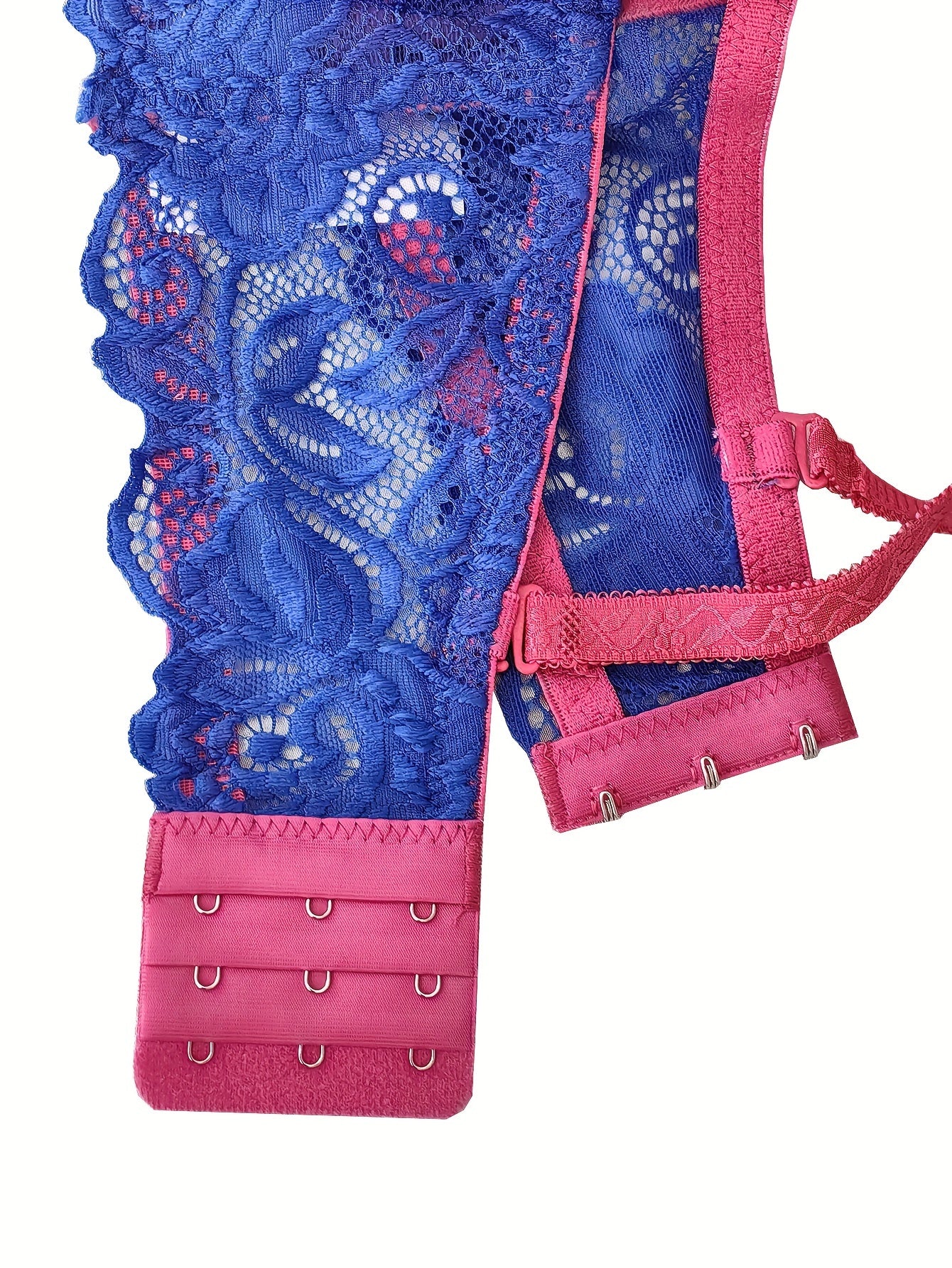 Lace Push Up Bra Colorblock Bow Women's Lingerie