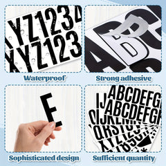 12pcs Large Letter Stickers Self Adhesive Vinyl Alphabet Number Stickers