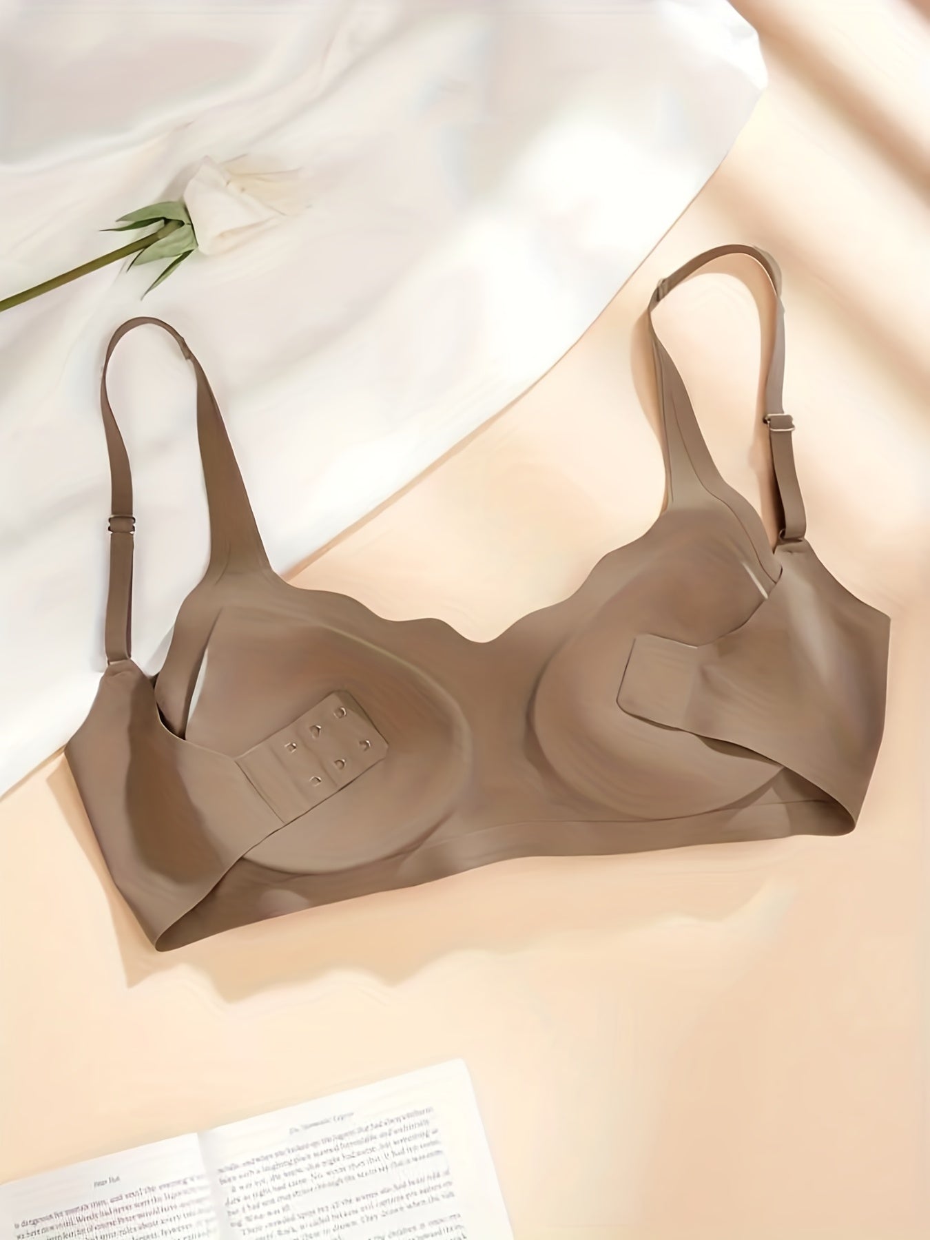 Solid Wireless Push Up Bra - Comfy & Breathable Women's Lingerie
