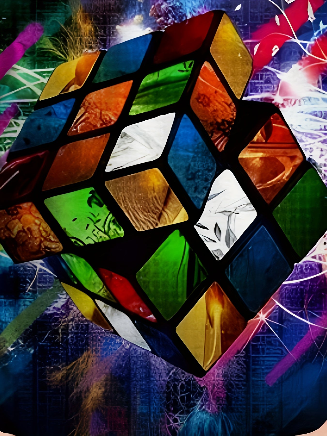 Colorful Cube 3D Print Boy's Casual Tees Short Sleeve Crew Neck T shirt