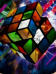 Colorful Cube 3D Print Boy's Casual Tees Short Sleeve Crew Neck T shirt