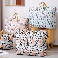 Print Zipper Quilt Storage Bag Large Capacity