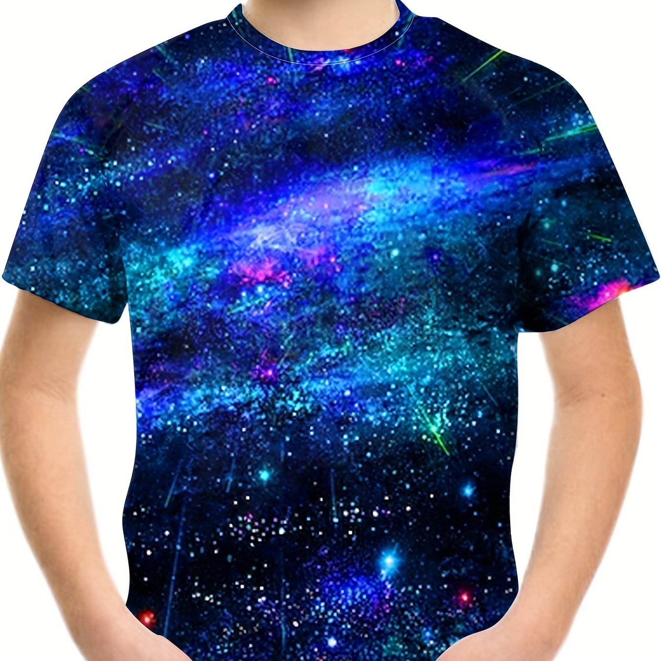 Boy's 3D Galaxy Graphic T shirt Casual Loose Tee For Summer