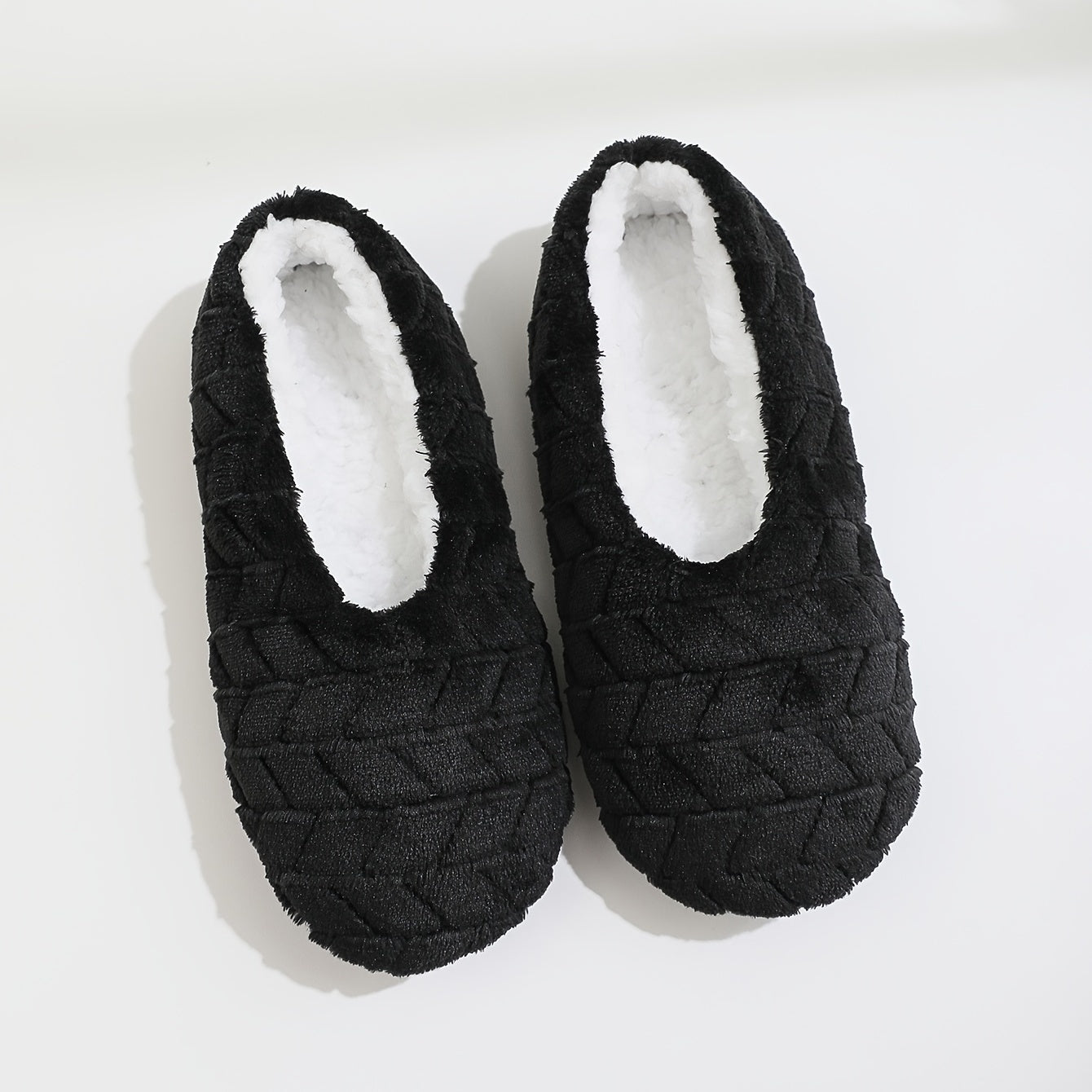 Men's Plush Cozy Bedroom Slippers Anti-Skid Indoor Shoes