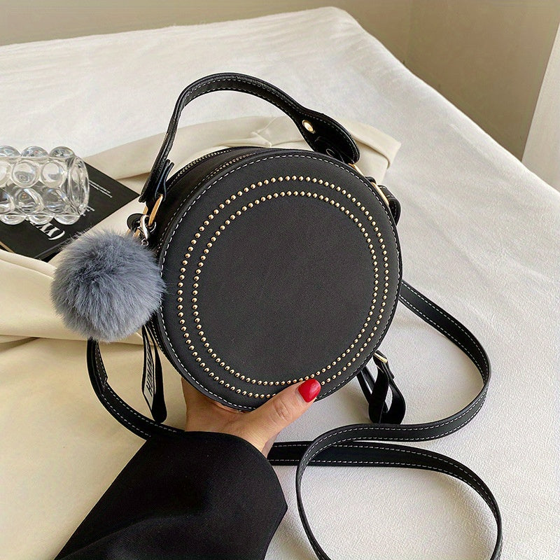 Mini Vintage Crossbody Bag Round Shoulder Bag Retro Casual Handbag