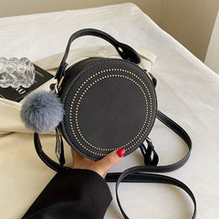 Mini Vintage Crossbody Bag Round Shoulder Bag Retro Casual Handbag