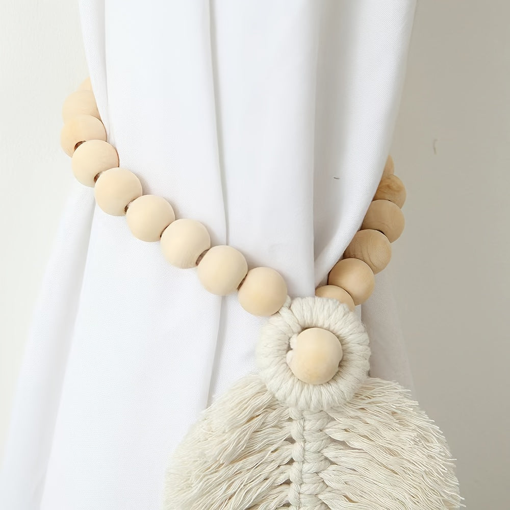 Bohemian Beaded Curtain Tieback for Home Office