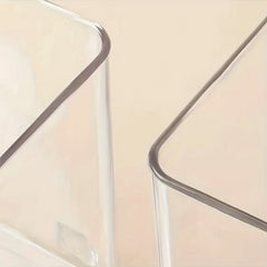 Clear Plastic Stackable Makeup Organizer Storage Case for Vanity Cosmetics