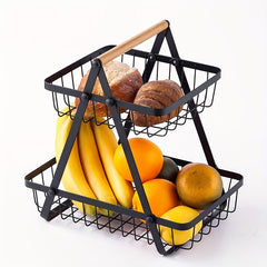 3 Tier Fruit Bowl Wire Storage Basket Stand Holder Organizer for Kitchen Counter