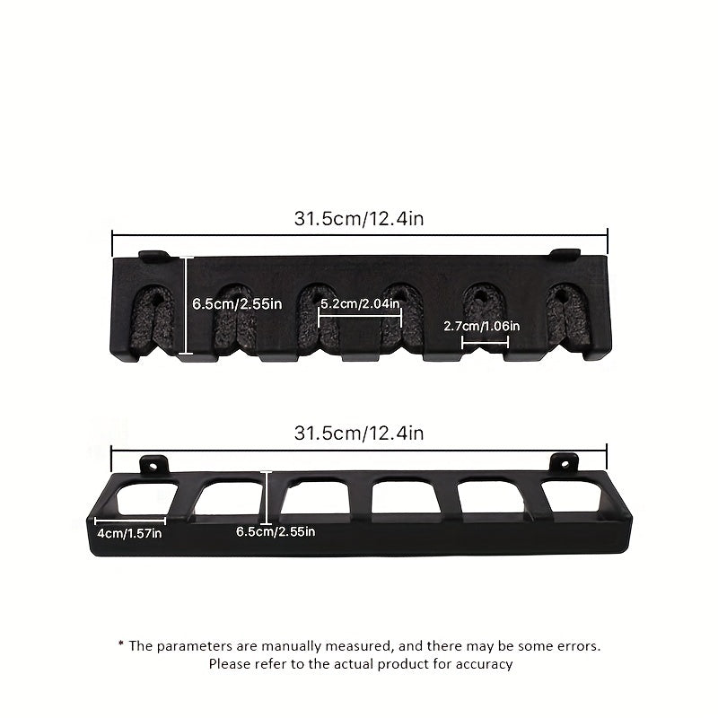 Wall Mounted Fishing Rod Rack for 6 Rods - Space Saving Holder