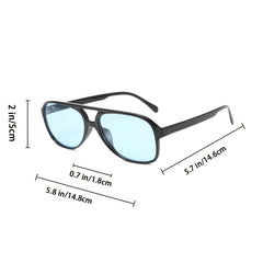 Men's Vintage Large Frame Aviator Sunglasses Halloween Party Accessory