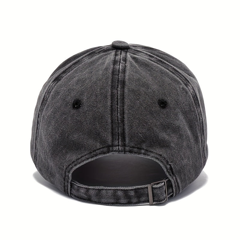 Retro Washed Baseball Cap Letter Printed Peaked Cap