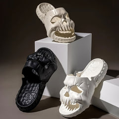 Men's Lightweight Skull Slides Casual Slippers