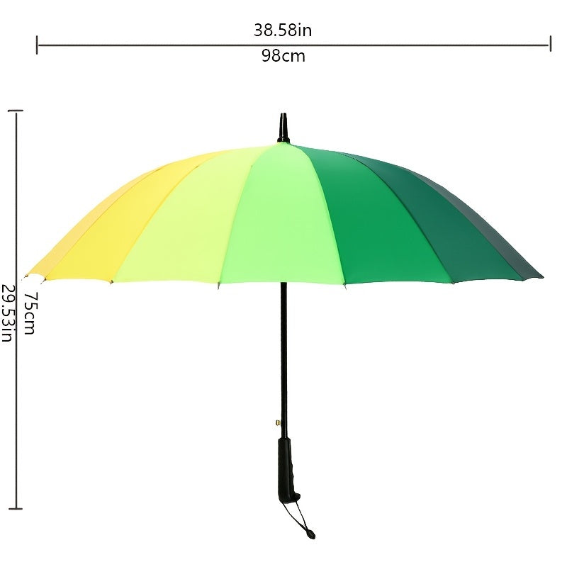 16 Bones Colorful Wind Resistant Umbrella