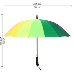 16 Bones Colorful Wind Resistant Umbrella