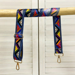 Adjustable Geometric Pattern Bag Strap for Shoulder Bag