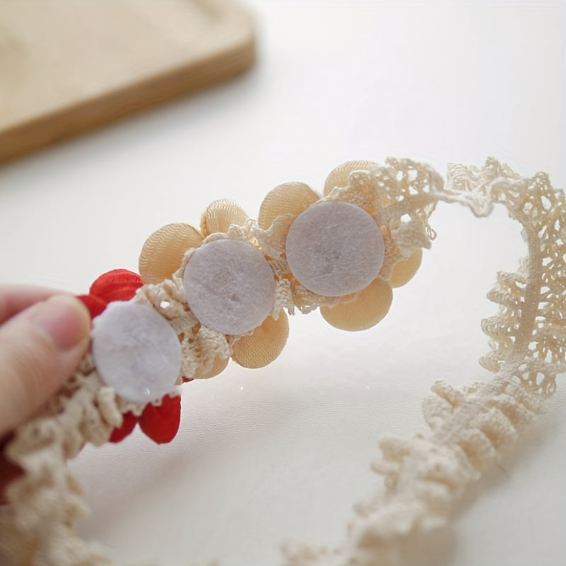 Red Flower Non Slip Stretch Headband for Baby Girls