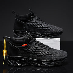 Men's Blade High Top Running Shoes Breathable Non Slip Jogging